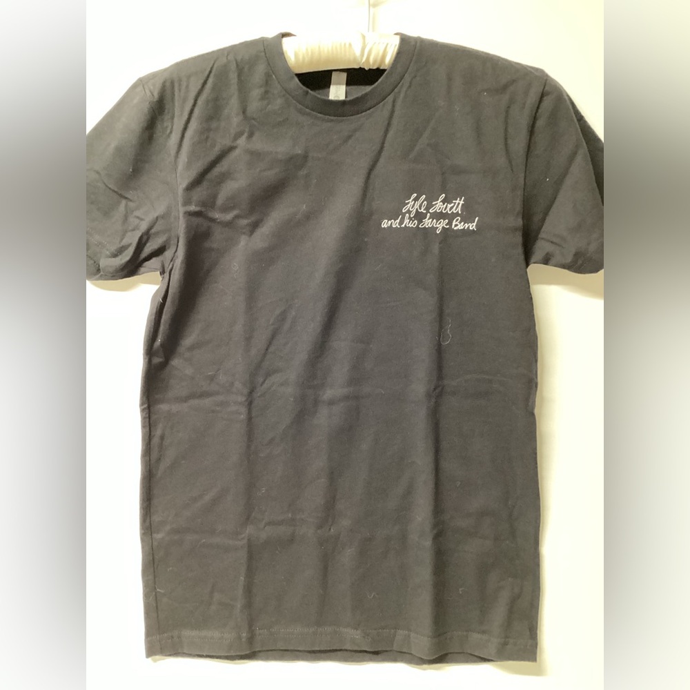 Next Level Apparel Black Graphic Tee. Lyle Lovett & his large band